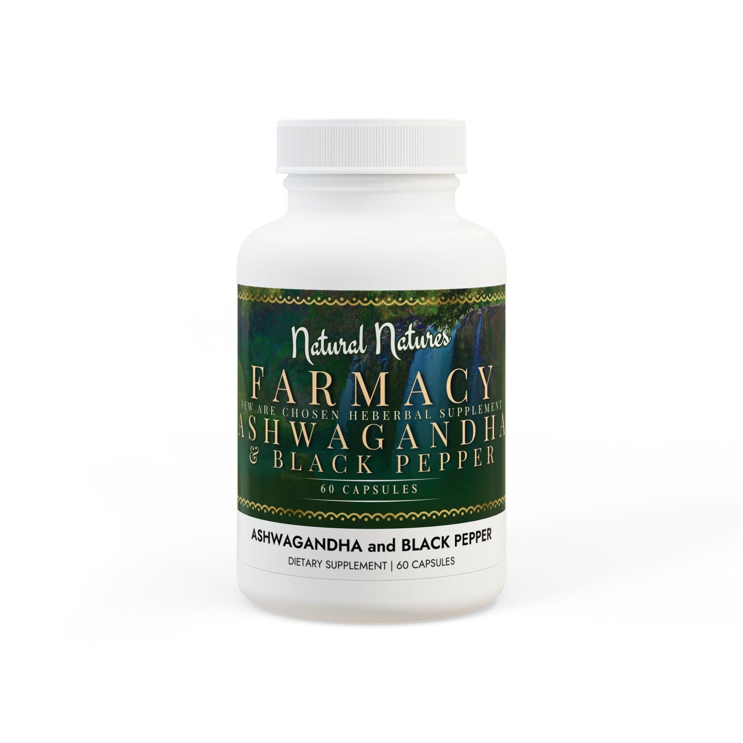 Ashwagandha and Black Pepper Supplement (60 capsules)