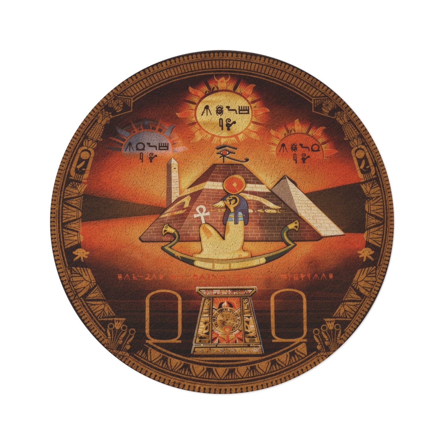 Ancient Egyptian Meditation Round Rug