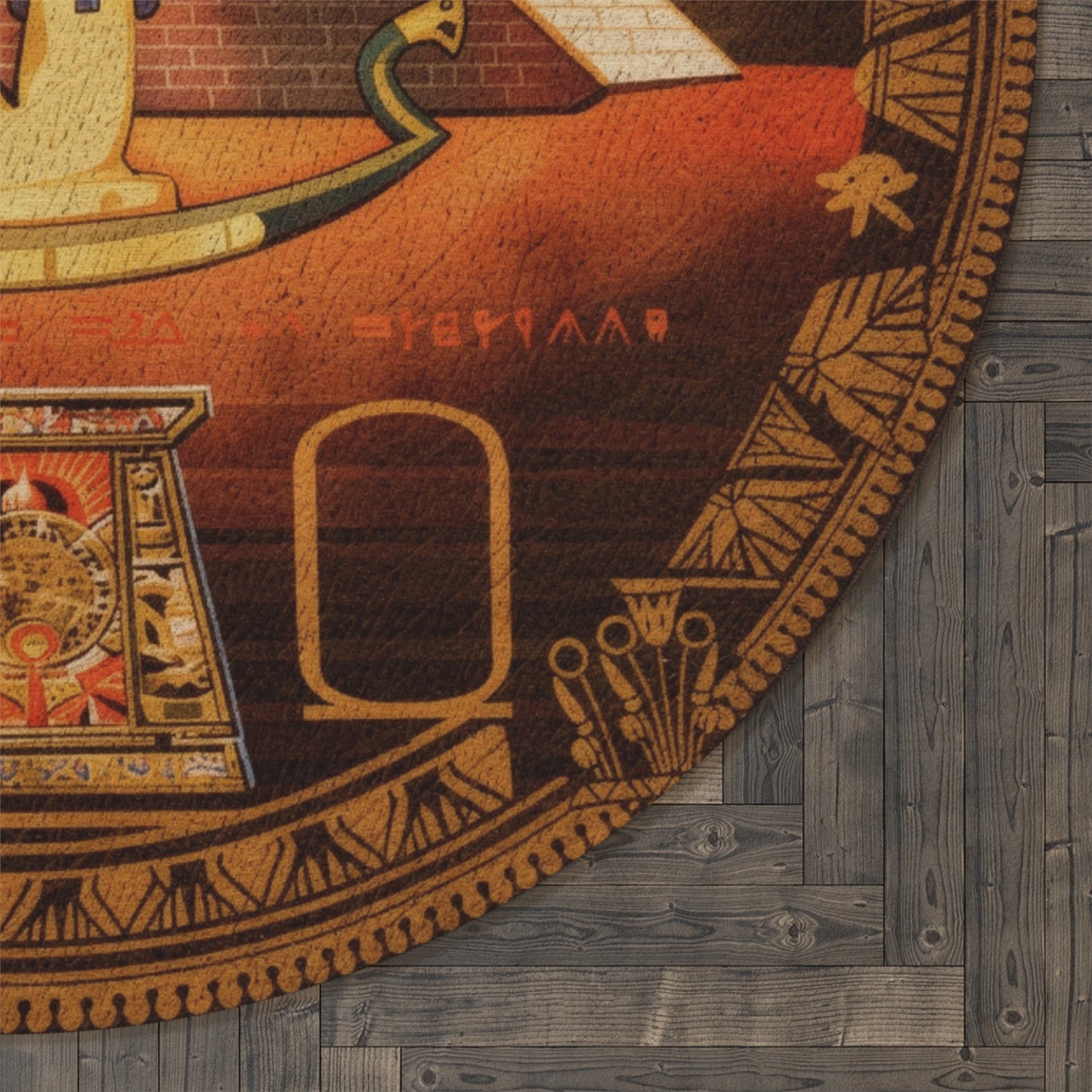 Ancient Egyptian Meditation Round Rug