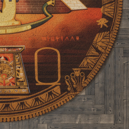 Ancient Egyptian Meditation Round Rug