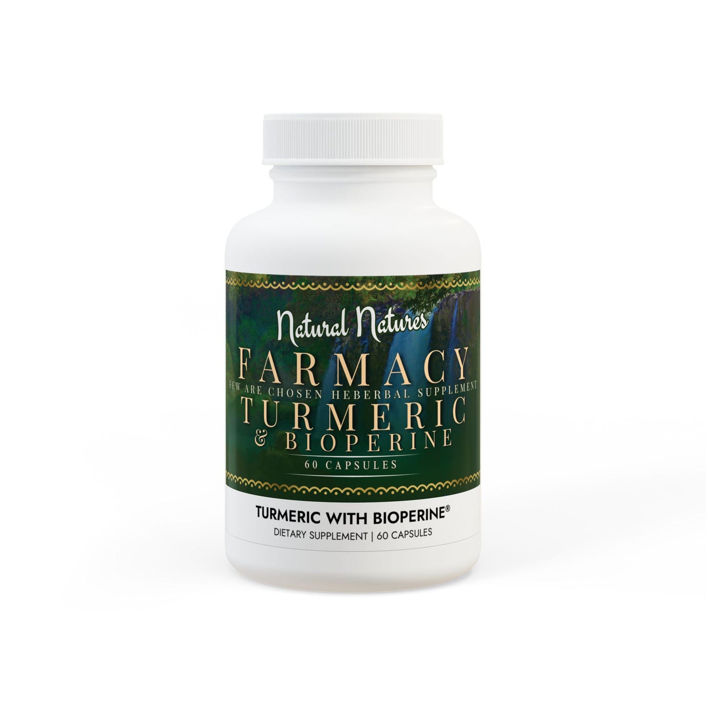 Turmeric with BioPerine® (Black Pepper Fruit Extract) Supplement (60 Capsules)